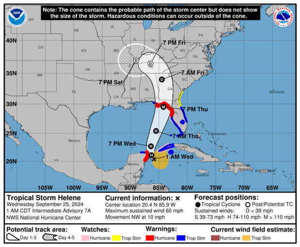 Storm that could Hurricane Helene takes aim at Florida's Gulf