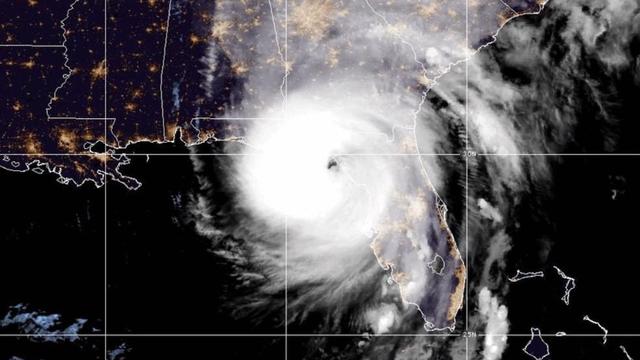 Hurricane Helene makes its way toward Florida's Gulf Coast in this satellite image captured at 4 p.m., Sept. 26, 2024. 