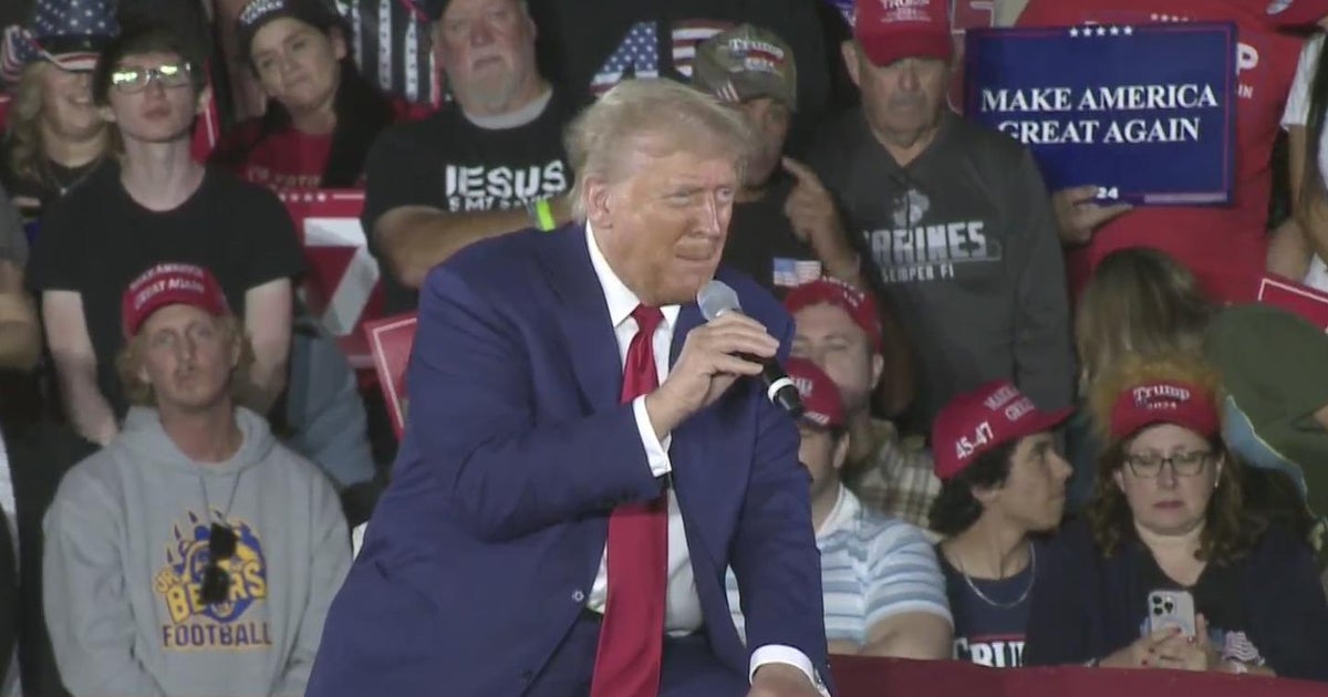 Former President Donald Trump hosts town hall in Michigan - CBS Detroit