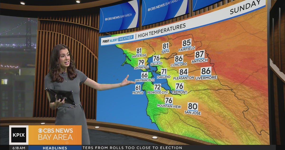 First Alert Weather Sunday morning forecast CBS San Francisco