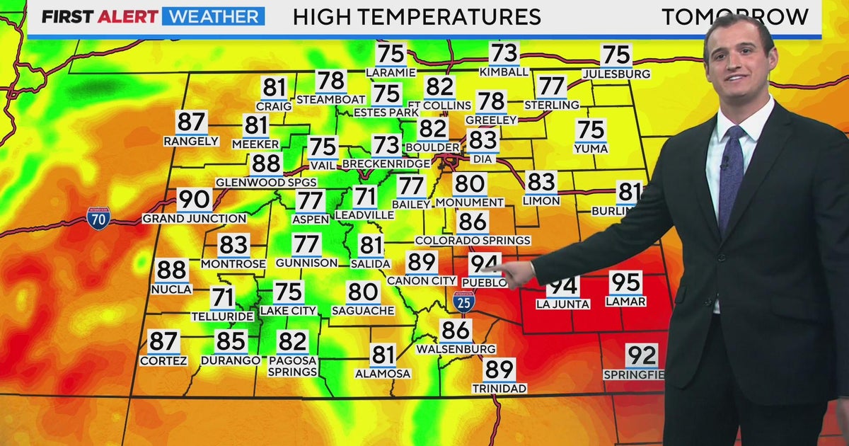 Cooler temperatures arrive Monday and Tuesday in Denver - CBS Colorado