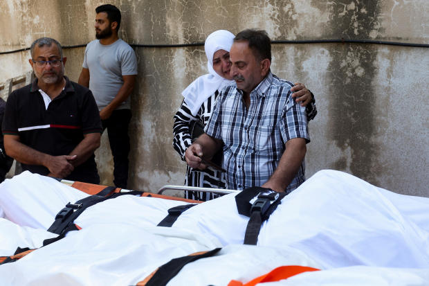 Funeral of people killed in an Israeli attack on the city of Ain Deleb, in Sidon 