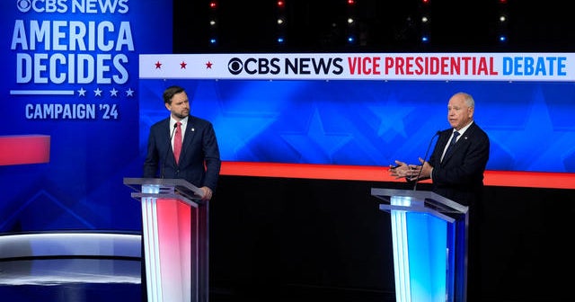 CBS News vice presidential debate between JD Vance and Tim Walz | Full ...