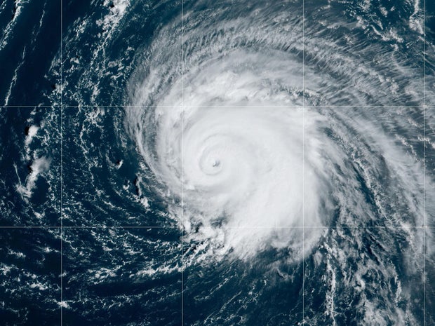 Hurricane Kirk is seen in the Atlantic Ocean in a satellite image captured at 8:50 a.m. EDT, Oct. 4, 2024. 