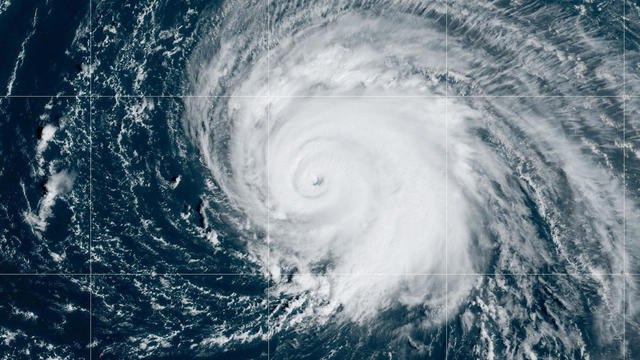 Hurricane Kirk is seen in the Atlantic Ocean in a satellite image captured at 8:50 a.m. EDT, Oct. 4, 2024. 