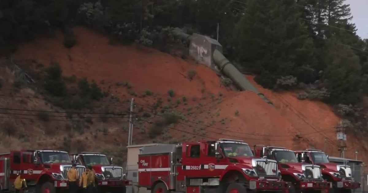 Firefighters battling Dutch Fire near Placer, Nevada county line