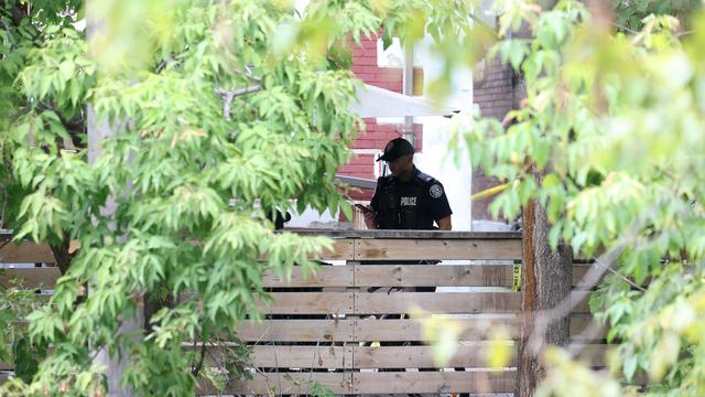 Police are outside at 469 Keele Street, the residence of alleged serial killer Sabrina Kauldhar 