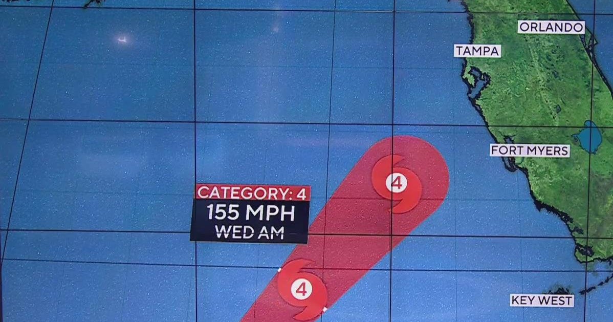 Residents flee Tampa Bay area as Milton moves towards Florida - CBS Texas