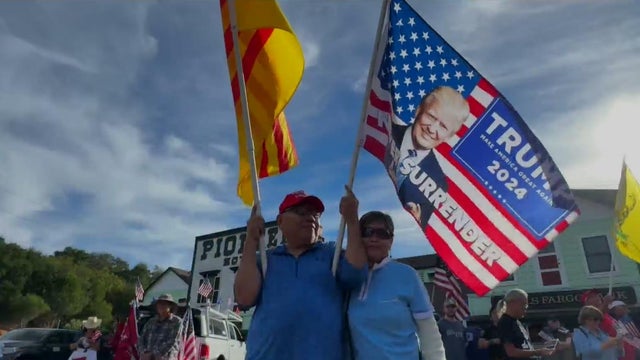 JD Vance supporters in Woodside 