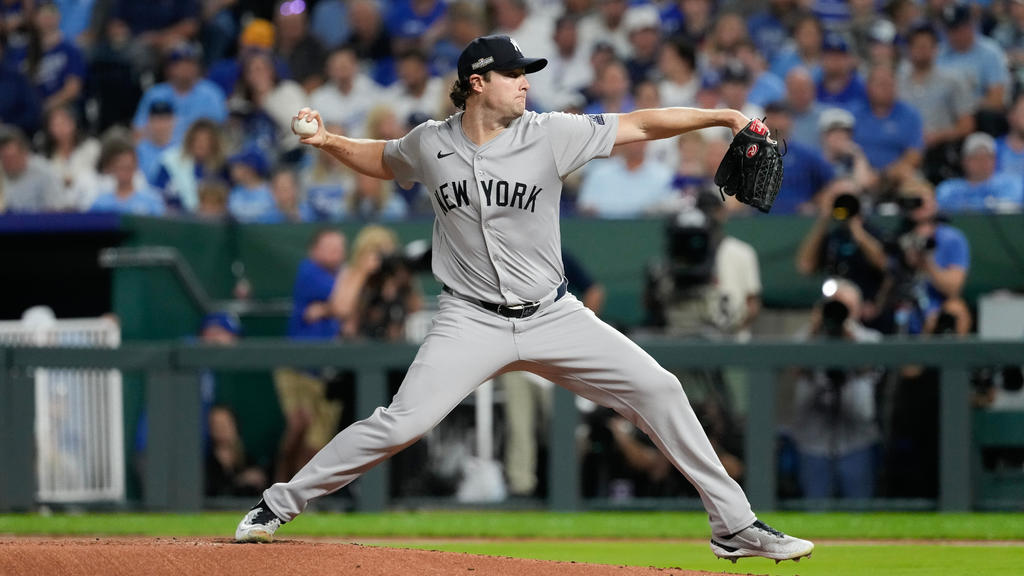 Gerrit Cole delivers ace performance as Yankees capture ALDS with win
over Royals in Game 4