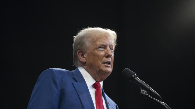 Republican presidential nominee, former President Donald Trump speaks during a campaign rally at Findlay Toyota Center on October 13, 2024 in Prescott Valley, Arizona. 