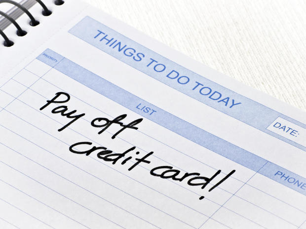 Things To Do Today Message-Pay off credit card 