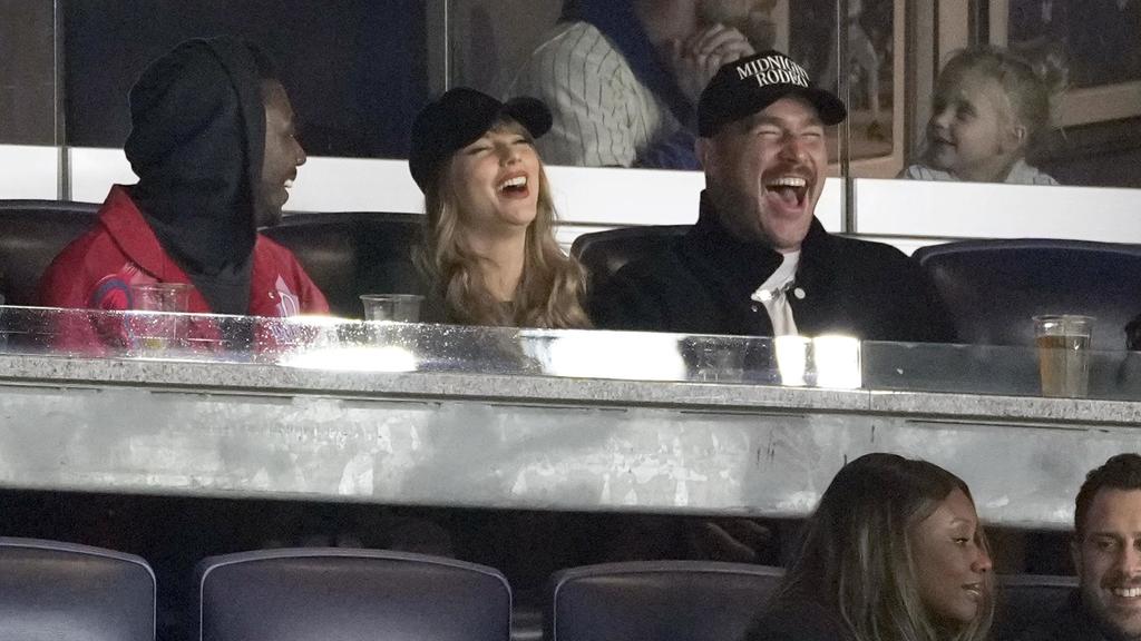 Taylor Swift and Travis Kelce at Yankee Stadium for ALCS Game 1