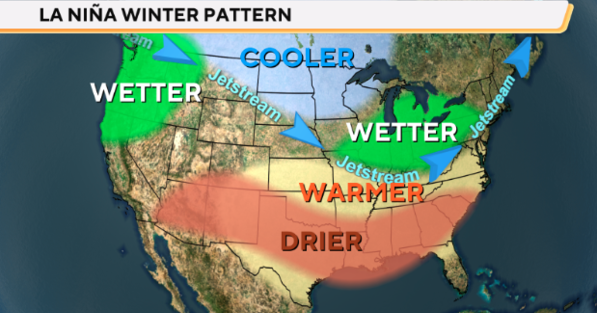 Maps show NOAA’s winter outlook with a warmer, drier south and a wetter north