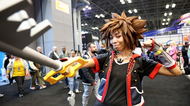 A cosplayer dressed as Sora poses during New York Comic Con at Jacob Javits Center on October 18, 2024 in New York City. 