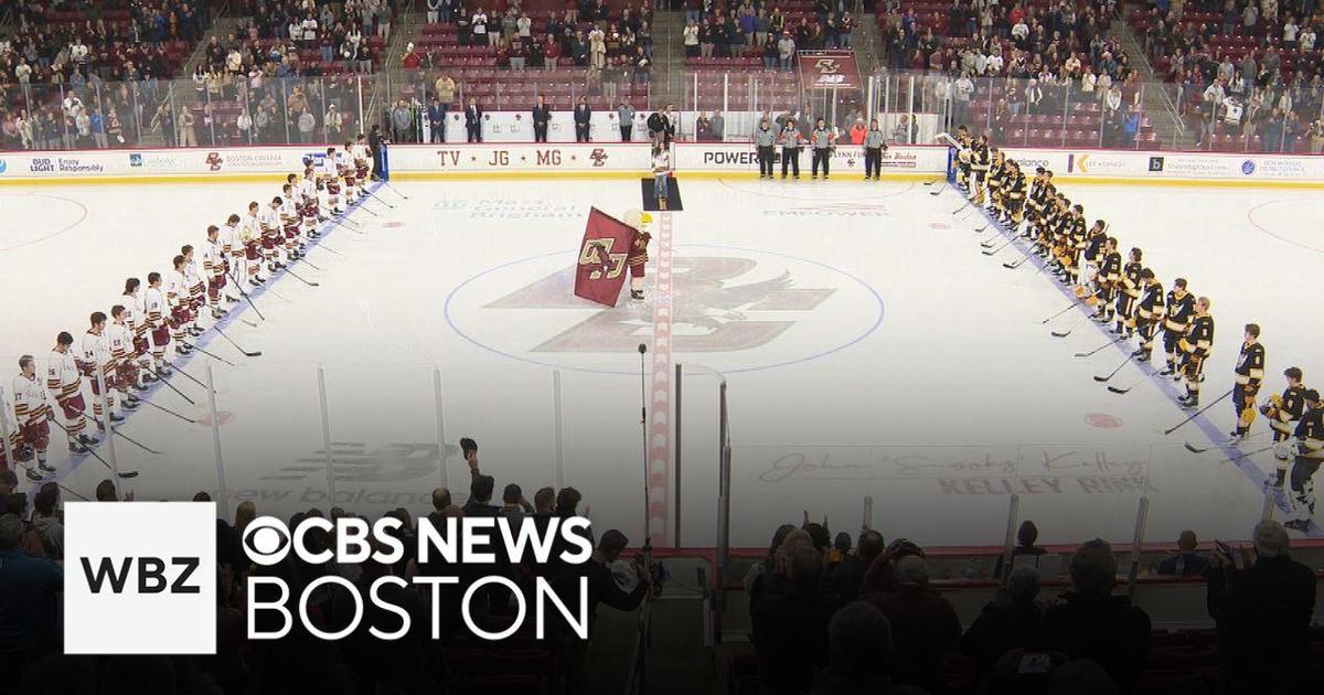 BC hockey honors the Gaudreau brothers, Tony Voce