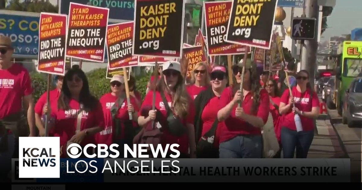 Thousands of Kaiser Permanente workers go on strike in SoCal - CBS Los ...