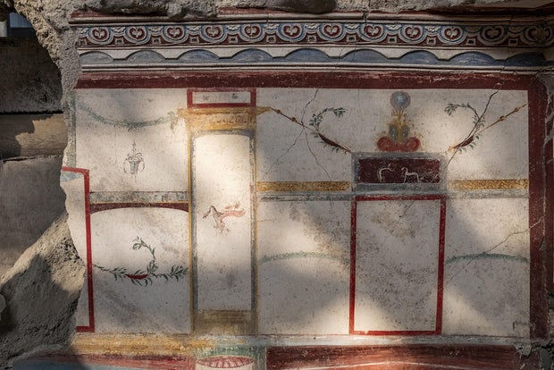 Ancient Pompeii site uncovers tiny house with exquisite frescoes