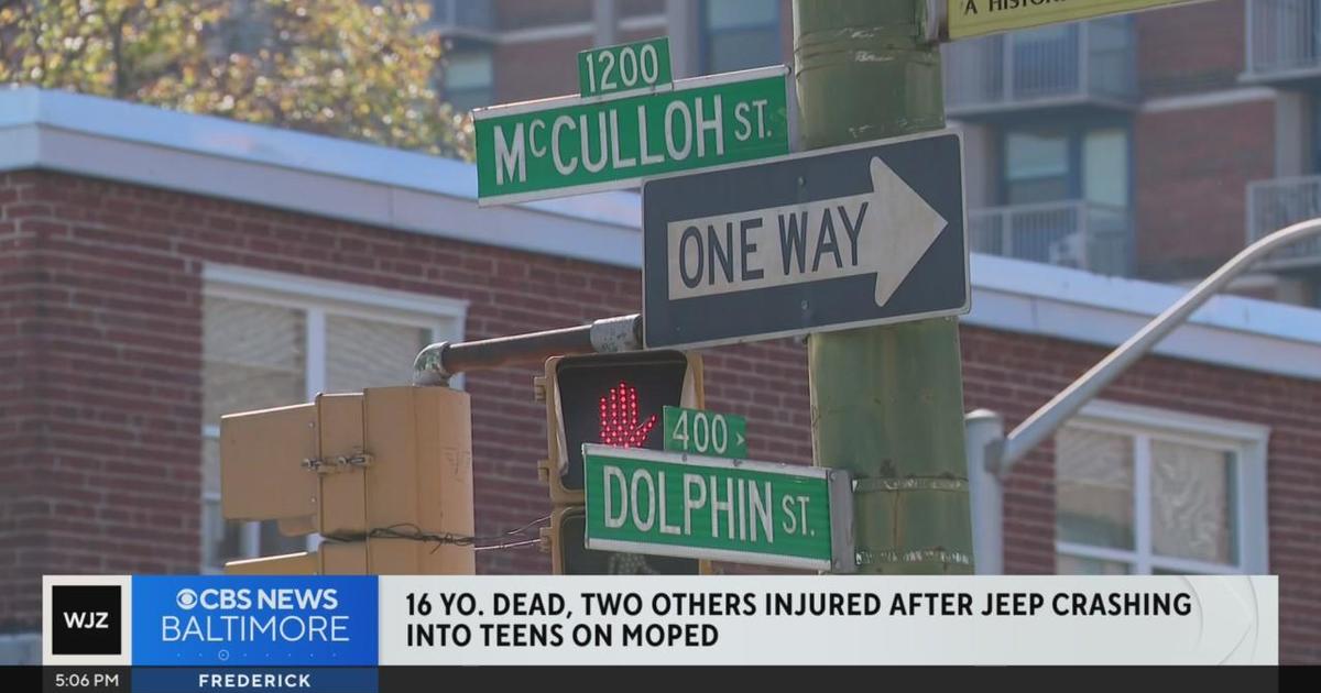 Driver on the run after striking, killing teen on moped in West Baltimore - CBS Baltimore