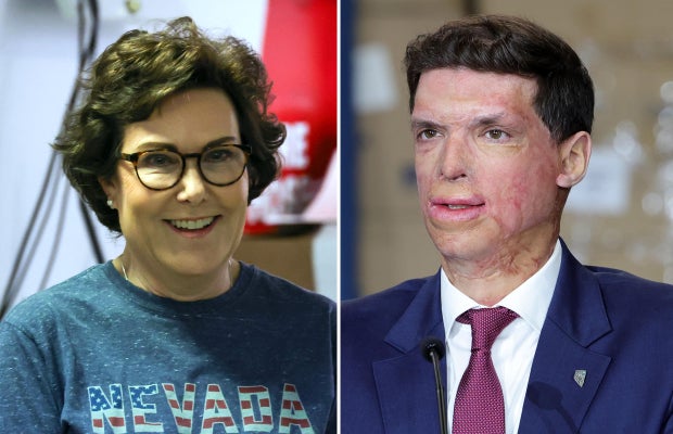 Sen. Jacky Rosen and Republican challenger Sam Brown