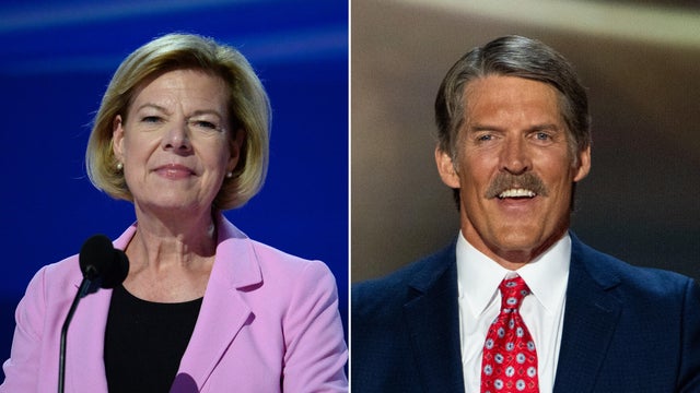 Sen. Tammy Baldwin (D-Wisconsin) and Republican challenger Eric Hovde.