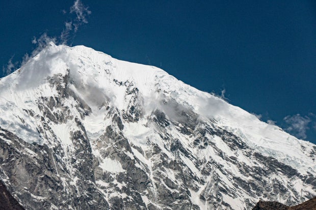 View Of The Himalayas From Tsergo Ri Mountain