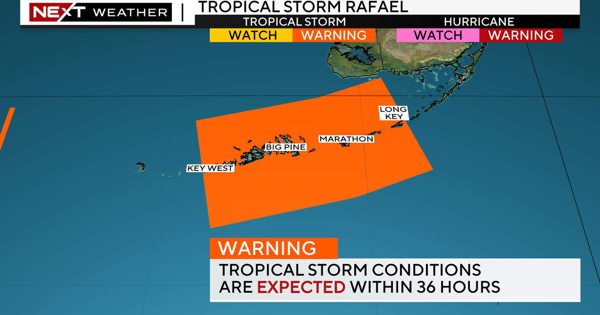 Tropical storm warning issued for Florida Keys as Rafael forecast to grow into hurricane Tropical storm warning issued for Florida Keys as Rafael forecast to grow into hurricane