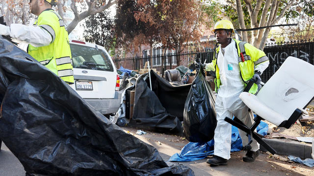 Los Angeles City Officials Work To Relocate Homeless In L.A.'s Koreatown Neighborhood 