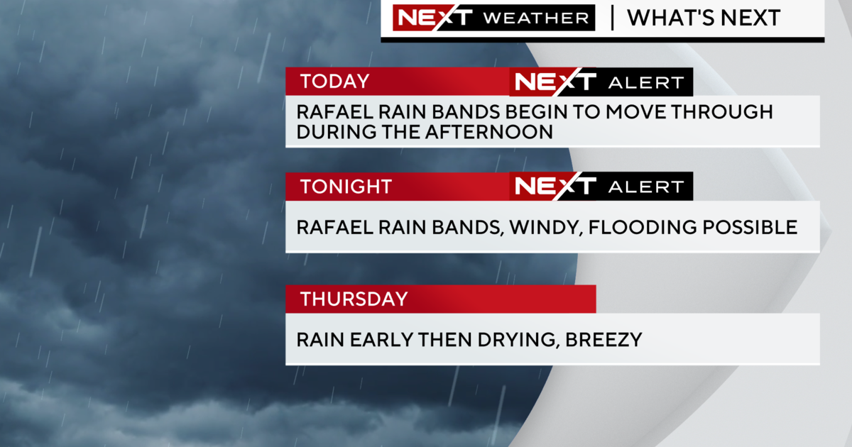 In South Florida, the Keys will be affected by Hurricane Rafael in isolated cases