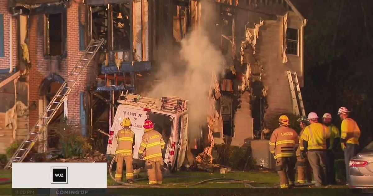 House destroyed, neighbors evacuated from fire in Bel Air - CBS Baltimore