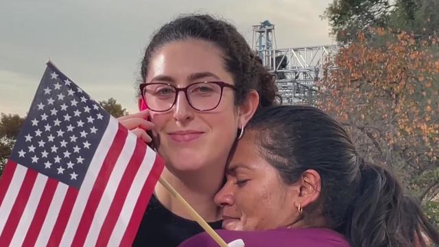 Harris supporters at concession speech 