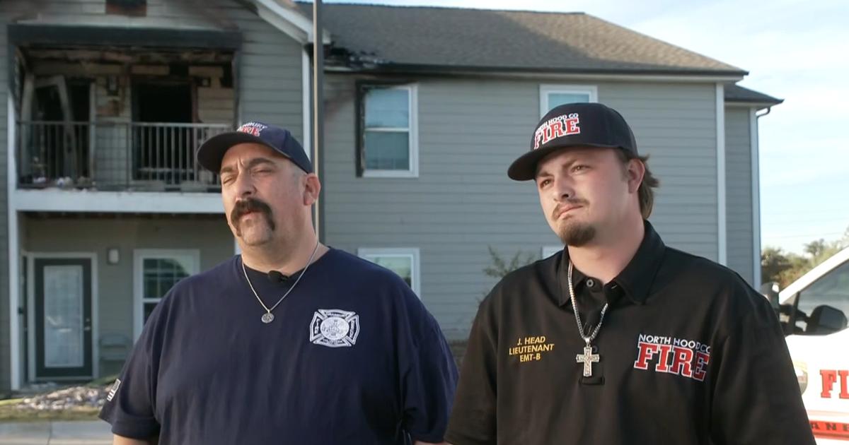 Texas firefighters save toddler from burning home