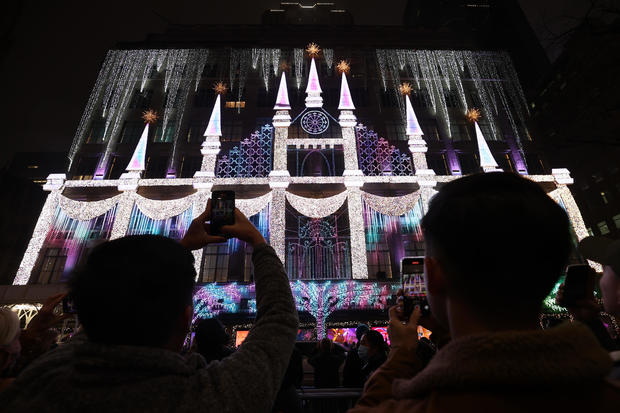 Christmas decorations on Fifth Avenue of NYC 