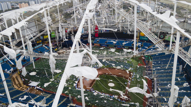 Rays Hurricane Damage Baseball 