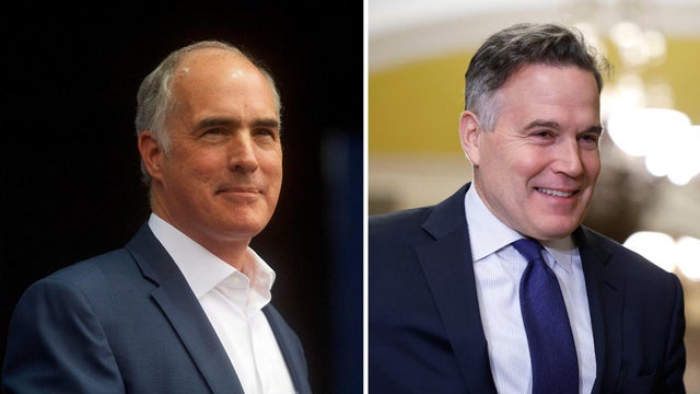 Photos of Bob Casey and Dave McCormick