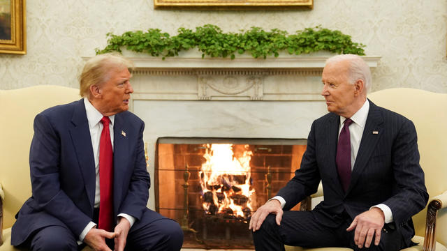 U.S. President Joe Biden meets with President-elect Donald Trump in the Oval Office at the White House in Washington 