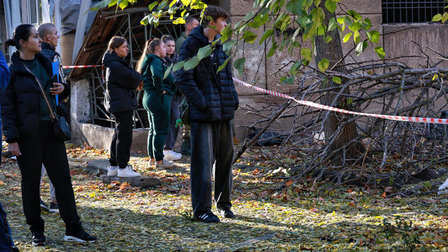 Aftermath of Russian shelling of Odesa on November 18, 2024 