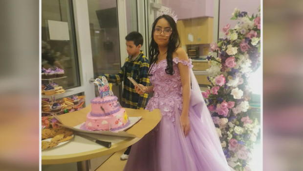 Sahori Arteaga celebrating her quinceañera at the Ronald McDonald House of Delaware 