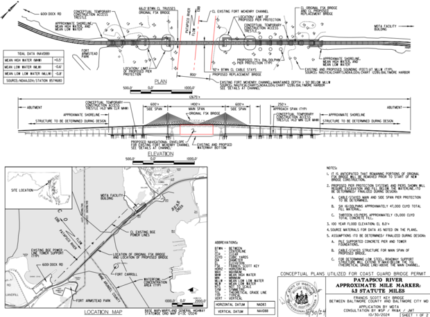 Baltimore's Francis Scott Key Bridge could be taller when it is rebuilt, according to preliminary renderings from the Maryland Transportation Authority (MTA). 