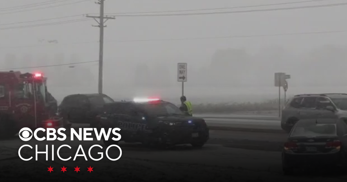 Accumulating snow causing slick road conditions in the Chicago area ...
