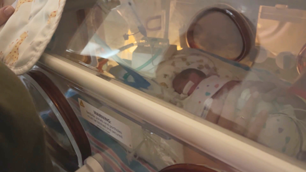 Baby Charlotte in the NICU at Virtua Voorhees Hospital 