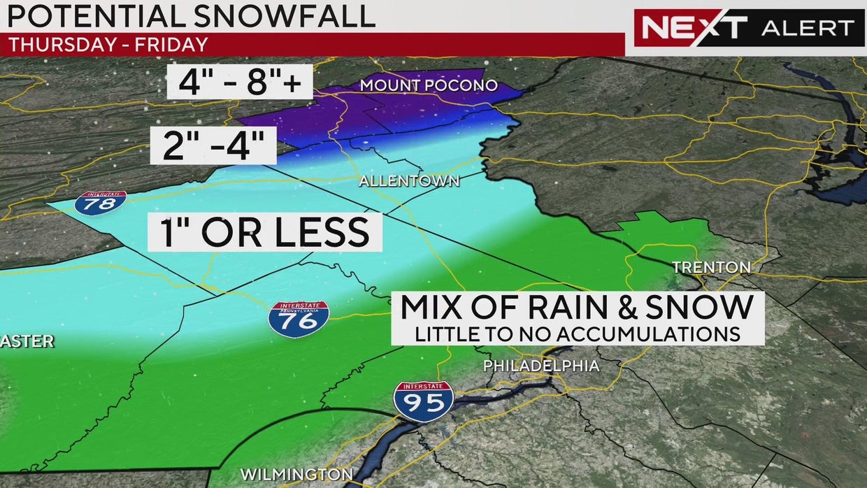 Windy and cold Friday in Philadelphia region with snow expected in ...