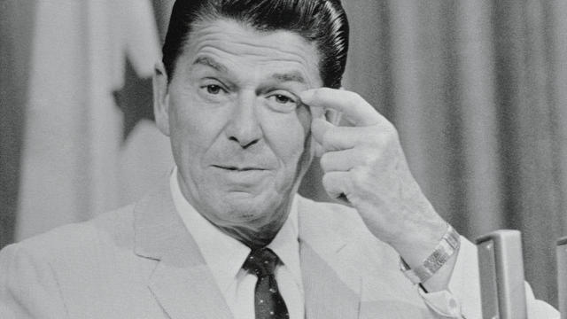 Ronald Reagan Touching His Face 