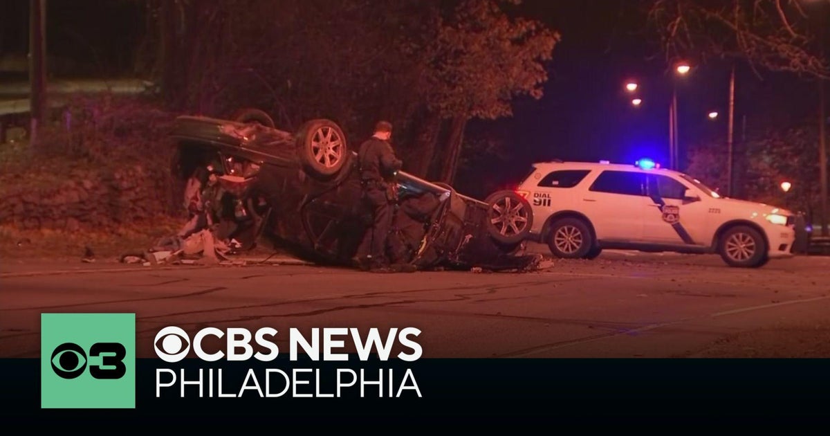 Car flips over in crash in Fairmount Park, Philadelphia | Digital Brief