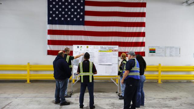 American flag flying 