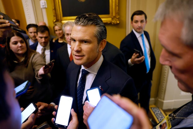 Trump's Nominee For Defense Secretary Pete Hegseth Meets With Lawmakers On Capitol Hill