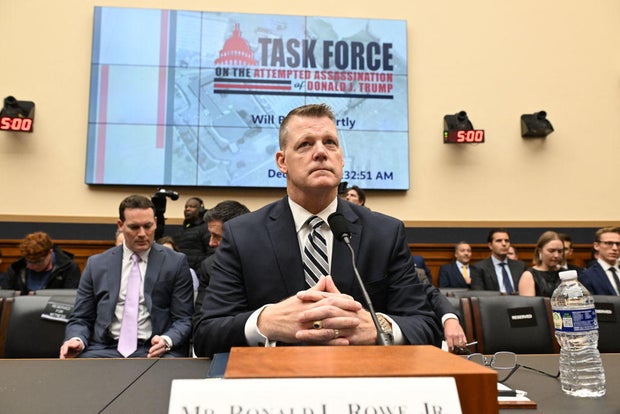 Secret Service Acting Director Ronald Rowe arrives to testify about the attempted assassinations of former President Donald Trump at the Rayburn House Office Building in Washington, D.C., on Dec. 5, 2024.