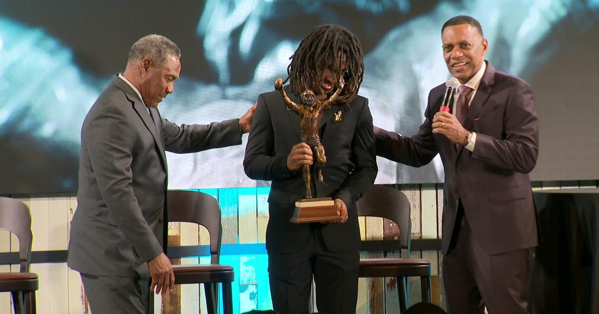 Malachi Toney from American Heritage High School wins the 2024 Nat Moore Trophy Malachi Toney from American Heritage High School wins the 2024 Nat Moore Trophy