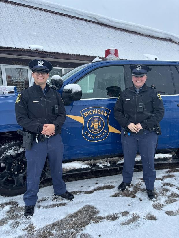 Michigan State Police troopers recognized for saving woman found unresponsive in vehicle 