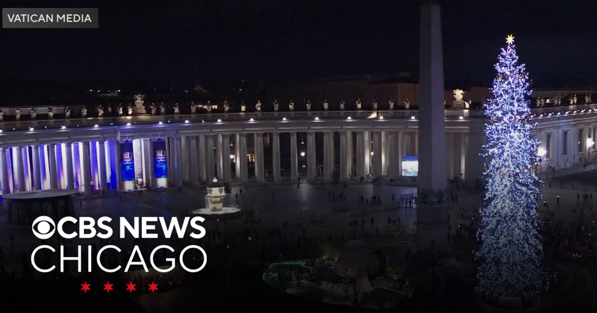 Traditional Vatican Christmas Tree Nativity Scene Now Lit Cbs Chicago